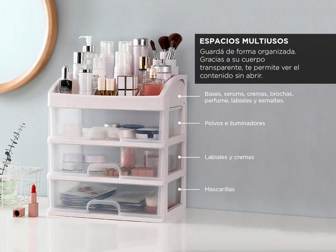 Organizador De Maquillaje Cosmético Joyero Acrílico Cajones - 2