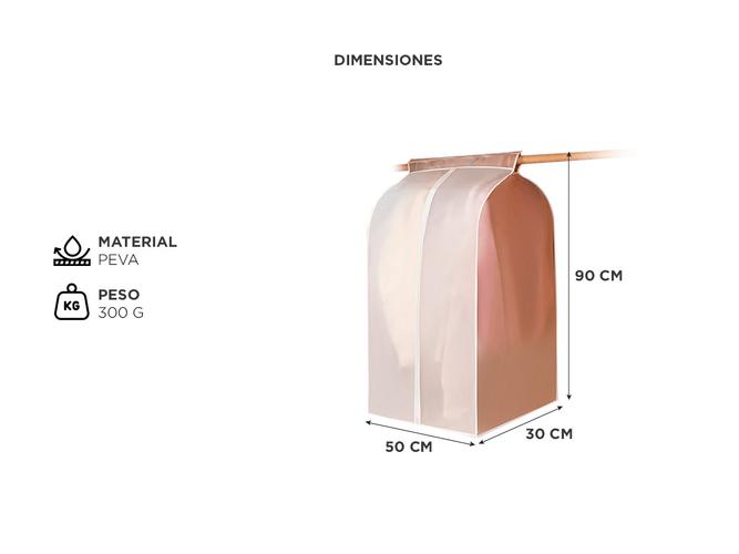Organizador de ropa antipolvo 30 x 90 cm - 3