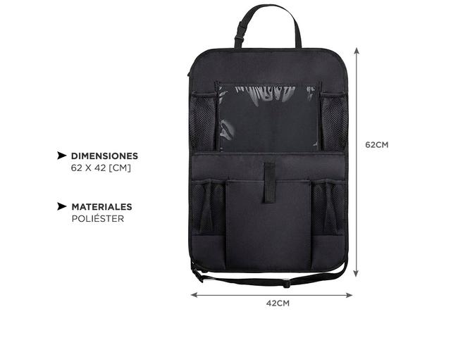 Organizador De Asiento Para Auto Gadnic Con Soporte Para Tablet - 4