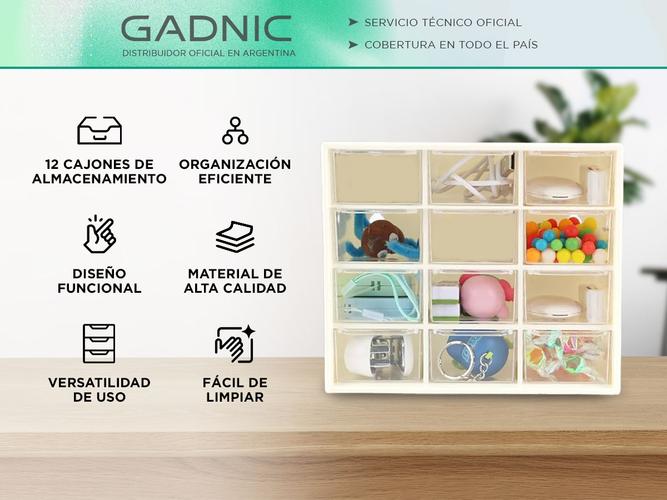 Gavetero Gadnic 12 Cajones De Almacenamiento Maquillaje Manualidades - 1
