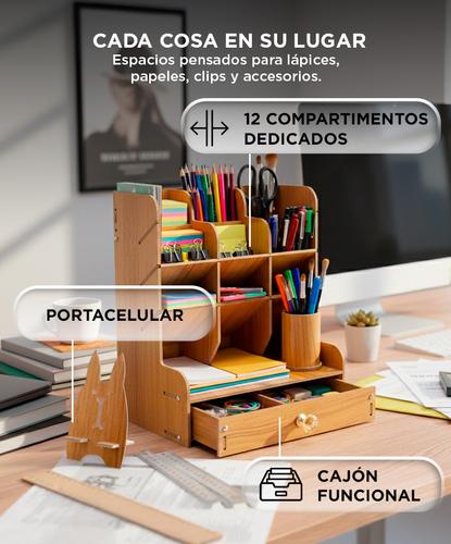 Organizador de Escritorio Con Cajonera Gadnic  - 2
