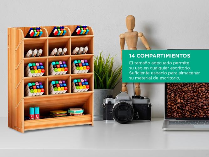 Organizador de Madera Para Escritorio Gadnic - 2