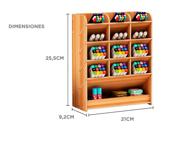 Organizador de Madera Para Escritorio Gadnic - 3