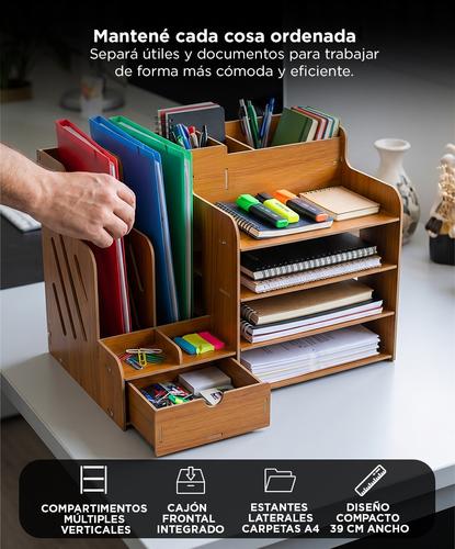 Organizador de Escritorio Gadnic Desk03 Soporte para Libros Accesorios - 2