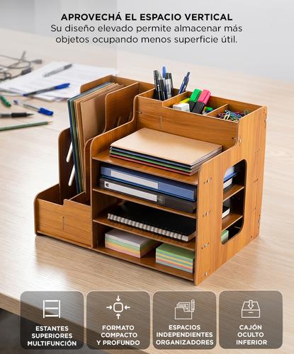 Organizador de Escritorio Gadnic Desk03 Soporte para Libros Accesorios - 4