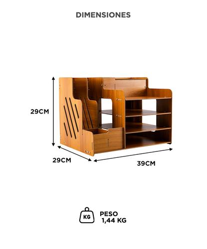 Organizador de Escritorio Gadnic Desk03 Soporte para Libros Accesorios - 5
