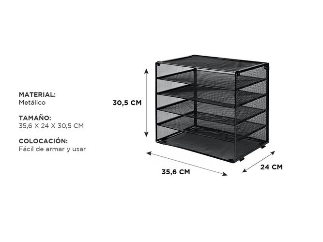 Organizador de Escritorio Gadnic DESK7 Estante Metálico - 4