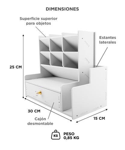 Organizador de Escritorio Gadnic Con Cajon y Estantes  - 5