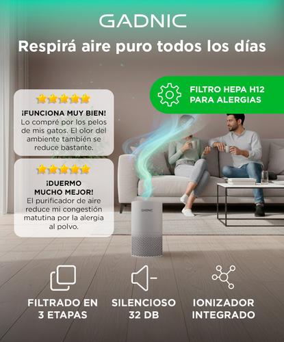 Purificador de Aire GADNIC OZ600 para alergias de polen filtro H12 4 modos de purificación Usado - 1