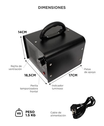 Generador De Ozono Gadnic Purificador Caudal 50 M3/h Temporizador - 5