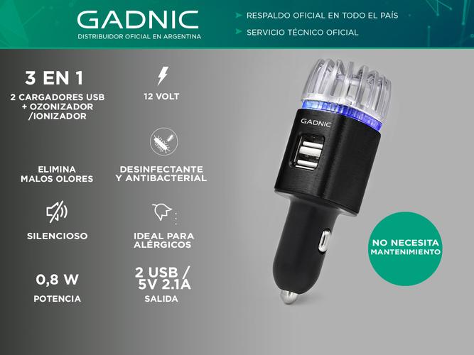 Ozonizador de Aire para Auto GADNIC O3c-CAR 3 en 1 - 1