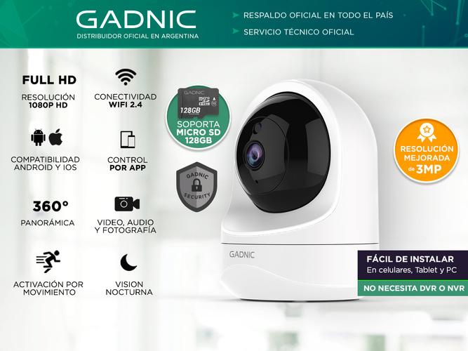 Camara de Seguridad IP Wifi Gadnic 637 Full HD - 1