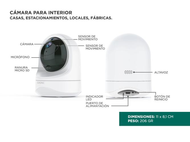 Camara de Seguridad IP Wifi Gadnic 637 Full HD - 5