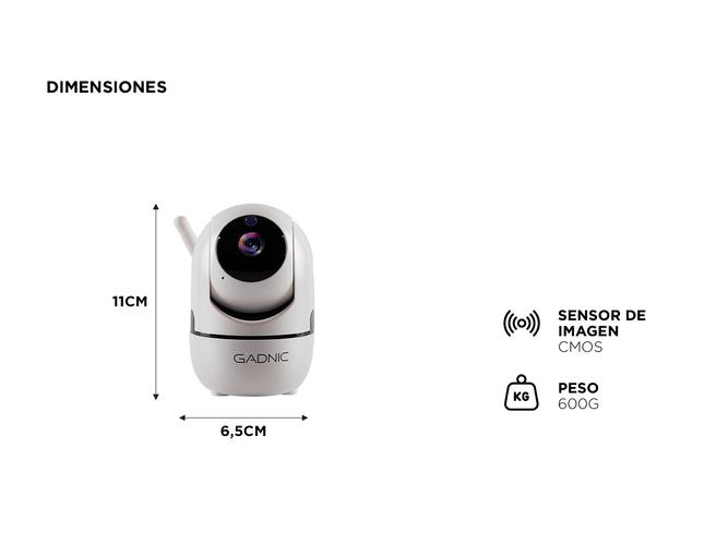 Cámara de Seguridad Gadnic Motorizada WiFi Micrófono Integrado  Outlet - 5