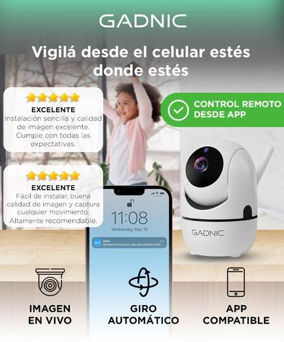 Cámara de Seguridad Gadnic Motorizada WiFi Micrófono Integrado  - 1