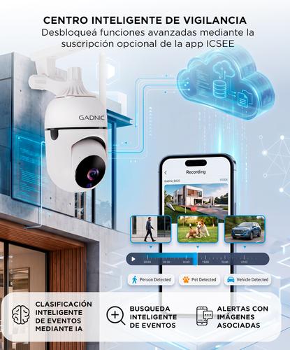 Cámara de Seguridad IP GADNIC Visión Nocturna HD Control por App - 5