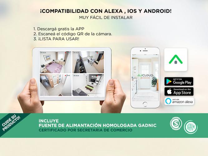 Cámaras de Seguridad Gadnic SX10 x2 IP WiFi Domo Motorizado HD Visión Nocturna - 2