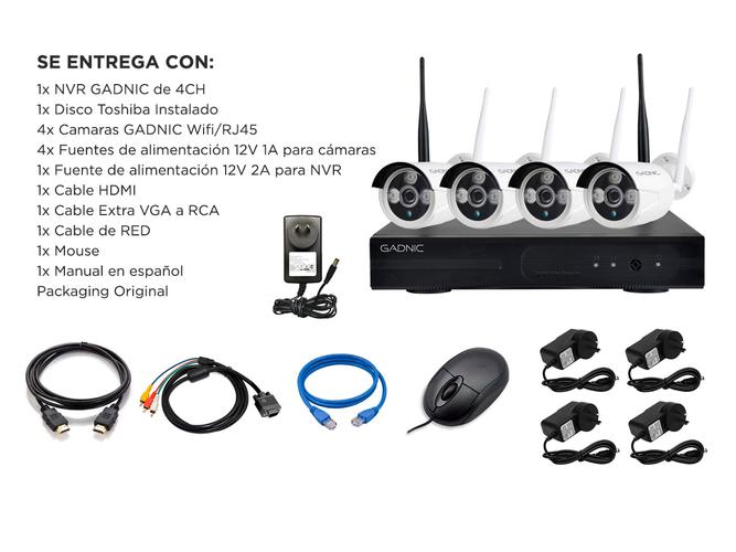 Cámaras de Seguridad x4  NVR Gadnic SX24 Interior  Exterior IP WiFi Visión Nocturna 1Tb - 6