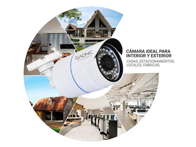 Cámara De Seguridad Gadnic Bullet IP CCTV Hd 720P Visión Nocturna Incluye Cable BNC Video Y DC - 3
