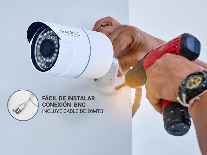 Cámara De Seguridad Gadnic Bullet IP CCTV Hd 720P Visión Nocturna Incluye Cable BNC Video Y DC - 4