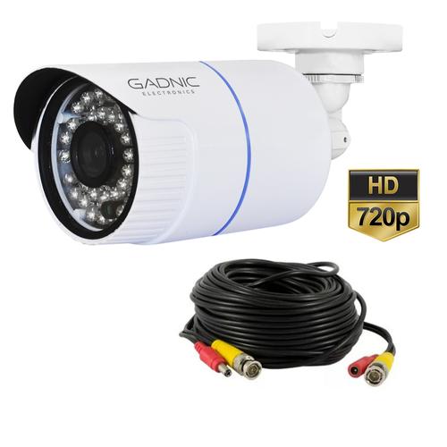 Cámara De Seguridad Gadnic Bullet IP CCTV Hd 720P Visión Nocturna Incluye Cable BNC Video Y DC - 0