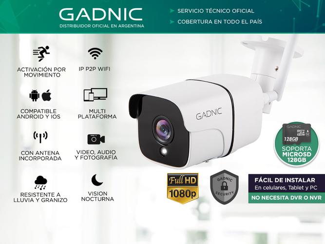 Cámara de Seguridad Gadnic SX37 Bullet Interior / Exterior IP WiFi Full HD Visión Nocturna - 1