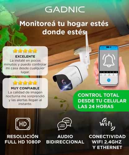 Cámara de Seguridad Gadnic SX37 Bullet Interior  Exterior IP WiFi Full HD Visión Nocturna - 1