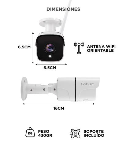 Cámara de Seguridad Gadnic SX37 Bullet Interior  Exterior IP WiFi Full HD Visión Nocturna - 6