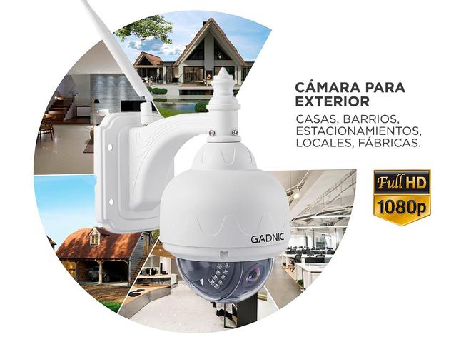Kit x2 Cámaras de Seguridad Gadnic Domo con Vision Nocturna Wifi Full HD - 4