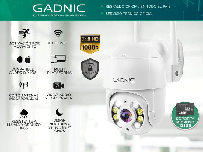 Camara de Seguridad Wifi IP Gadnic DM200W Full HD Motorizada - 1