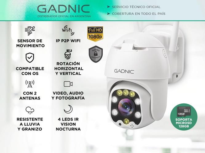 Camara De Seguridad Gadnic DM300W IP WIFI Para Exteriores 1080P Visión Nocturna - 1