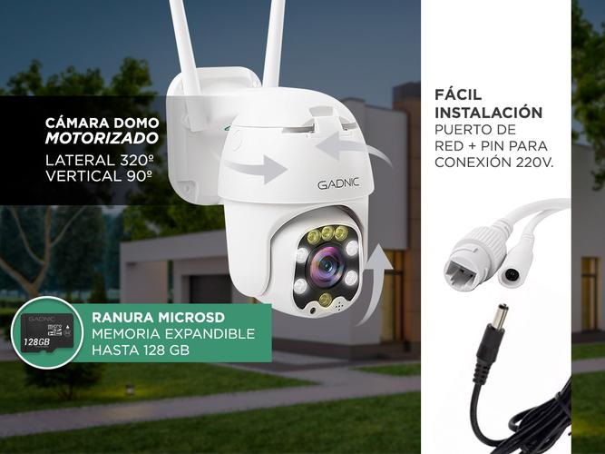 Camara De Seguridad Gadnic DM300W IP WIFI Para Exteriores 1080P Visión Nocturna - 4