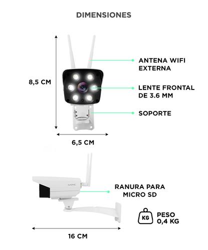 Camara De Seguridad Gadnic CM200W IP WIFI Exteriores HD 1080P  - 5
