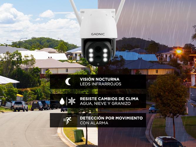 Camara seguridad Gadnic CMSOL42 Panel Solar 3MP Wifi batería recargable impermeable inalámbrica exterior visión nocturna Usado - 2
