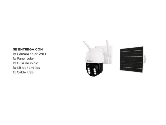 Camara seguridad Gadnic CMSOL42 Panel Solar 3MP Wifi batería recargable impermeable inalámbrica exterior visión nocturna - 6