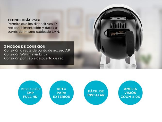 Cámara de Seguridad Gadnic P245F22 Domo 3MP IP66 Wifi Visión Nocturna - 4
