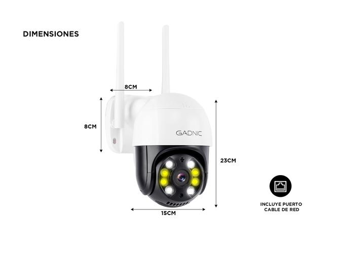 Cámara de Seguridad Gadnic P245F22 Domo 3MP IP66 Wifi Visión Nocturna - 5
