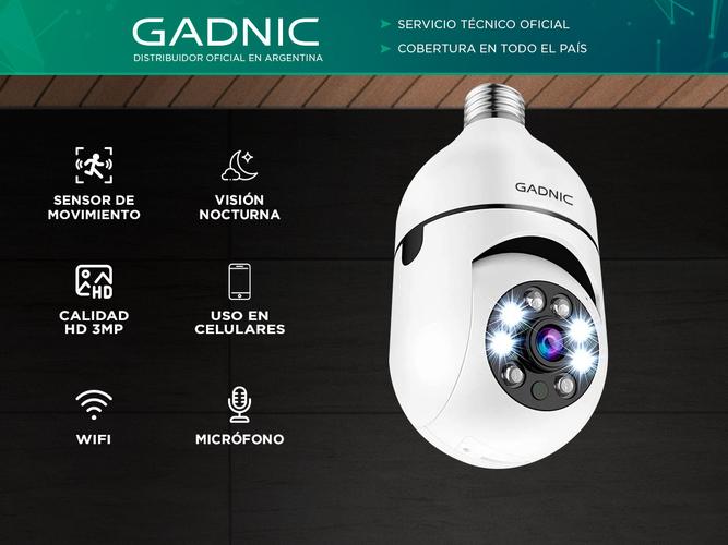 Kit x3 Camara IP Bulbo Gadnic - 1