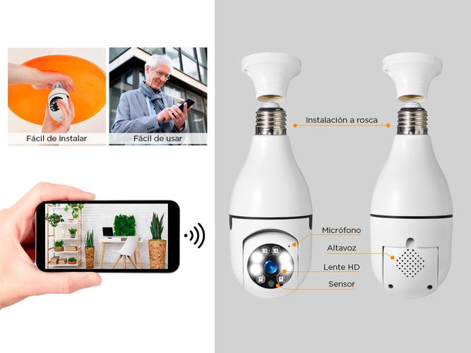 Kit x3 Camara IP Bulbo Gadnic - 3