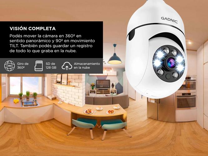 Kit x3 Camara IP Bulbo Gadnic - 4