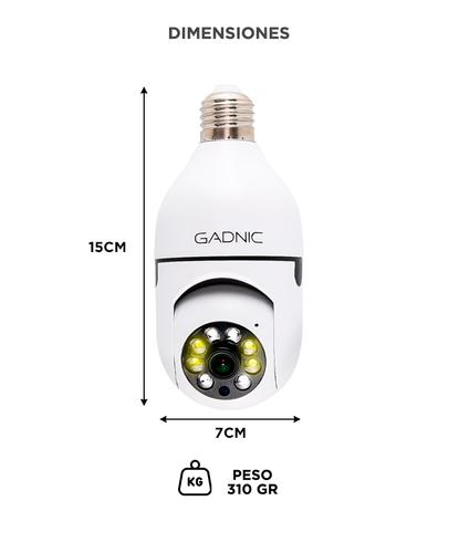 Cámara de Seguridad FULL HD Gadnic Domo Con Visión Nocturna Y Detección de Movimiento  - 5