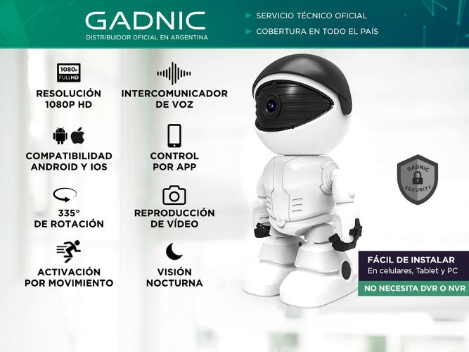 Cámara de Seguridad Robot Gadnic Visión día/noche - 1