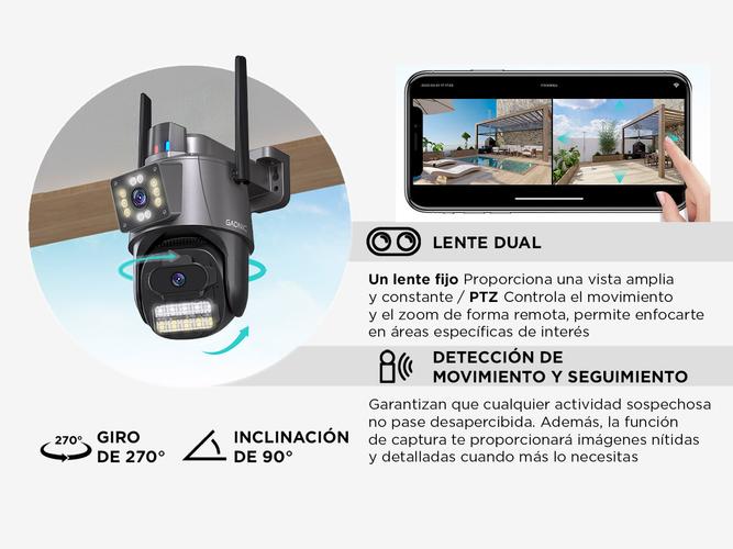 Cámara de Seguridad Dual Gadnic con Sirena - 3