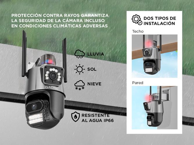 Cámara de Seguridad Dual Gadnic con Sirena Outlet - 4