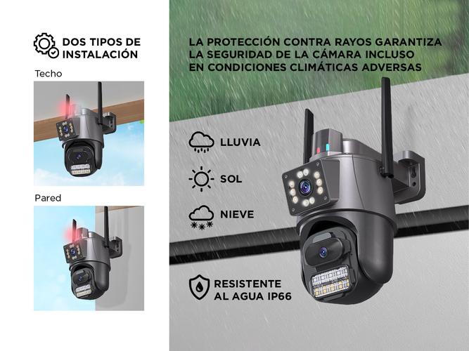 Cámara de Seguridad Dual Gadnic con Sirena Outlet - 4