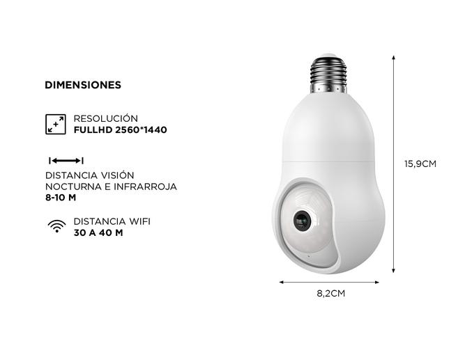 Cámara de Seguridad IP Gadnic tipo Lámpara - 5