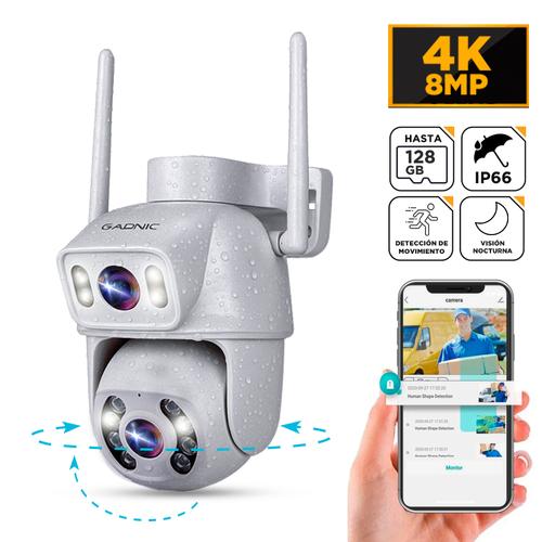 Cámara de Seguridad Gadnic Doble Lente 4k 8MP - 0