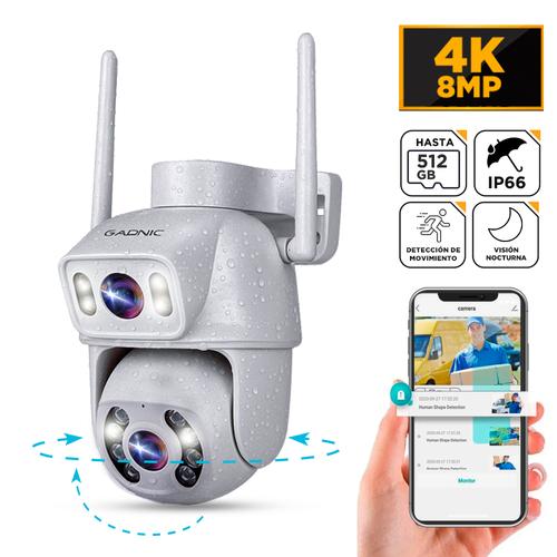Cámara de Seguridad Gadnic Doble Lente 4k 8MP - 0