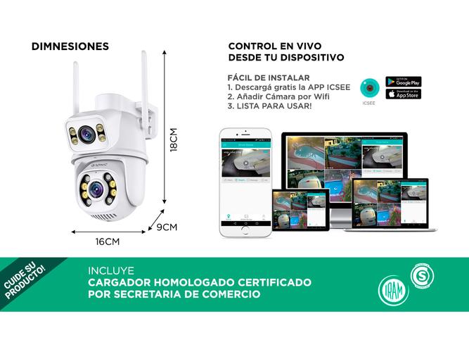 Cámara de Seguridad Gadnic Doble Lente 4k 8MP - 5