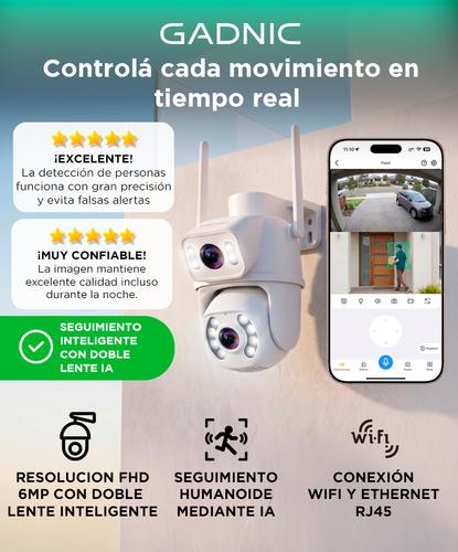 Cámara de Seguridad Gadnic Doble Lente 6MP - 1